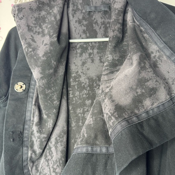 Lululemon wrap sweater cardigan reversible 2 way blanket style long black grey - Picture 4 of 8